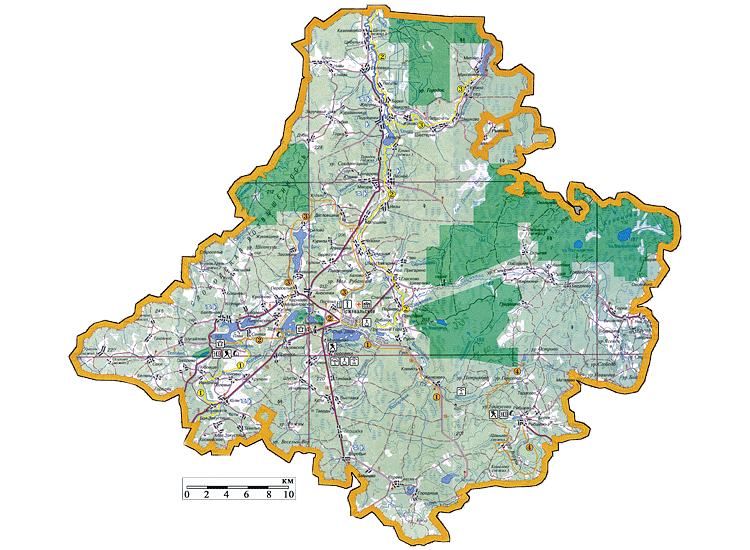 Схема национального парка «Смоленское Поозерье»